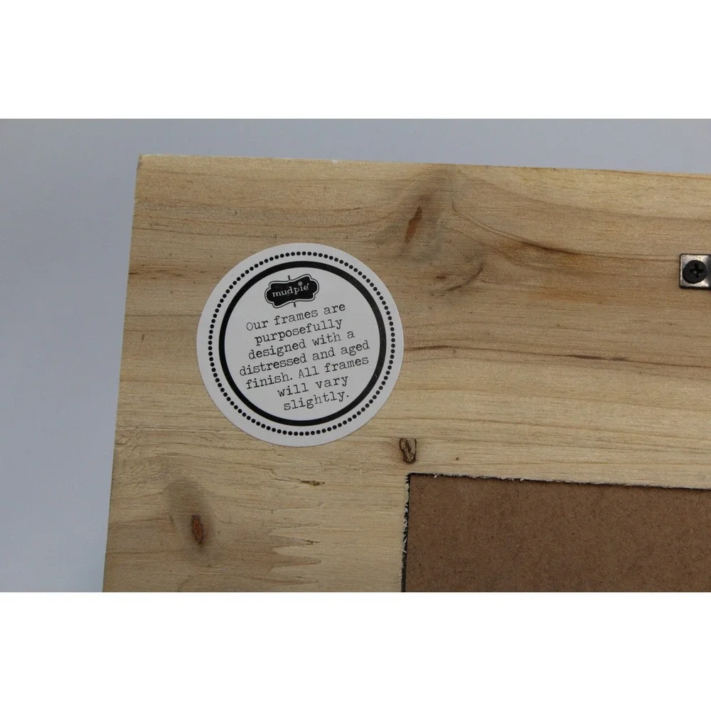 Mud Pie My First Birthday Frame Rustic Wooden Picture Frame 9.5 in. x 11 in.